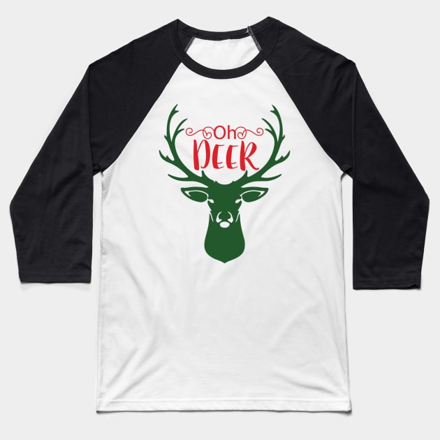 Oh Deer! Baseball T-Shirt by NotUrOrdinaryDesign